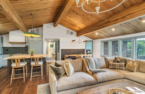 Meredith Maison | Lakefront Luxury – Dock, Beach, Deck & Game Room | Sleeps 10