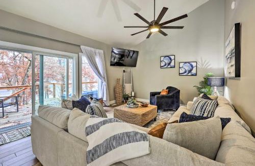 Rogers Maison | Lakefront Rogers Getaway with Hot Tub and Deck!
