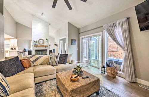 Rogers Maison | Lakefront Rogers Getaway with Hot Tub and Deck!