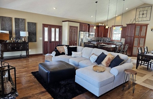 Wetmore Maison | Lakehouse near Pictured Rocks, Trails, Personal Bar, Game Room, & Hot Tub!