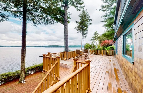 Alton Bay Maison | Lakeside cottage with Lake Winnipesaukee views & private boat dock, dog-friendly