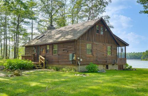 Rindge Maison | Lakeside Log Cabin with Porch in Monadnock Region