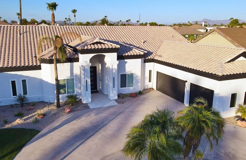 Val Vista Lakes Maison | Lakeside Luxe: Private Home in Gated Community with Heated Pool, Spa and More!