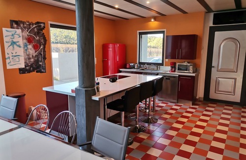Fontanes Maison | Large stone house, swimming pool, billiards, petanque area, table soccer