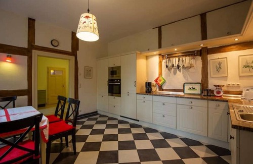 Borrentin Appartement | Large vacation apartment in an old pastorate with fireplace and garden