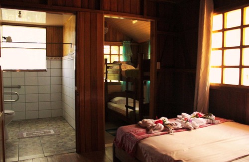 Drake Bay Maison | Las Ballenas: Chambre quadruple avec lit double et lits superposés