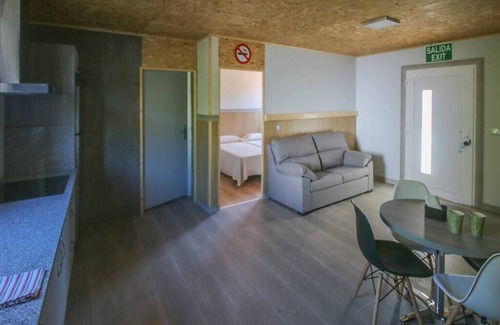 Esgos Appartement | Lauburu * 3 * studio écologique avec 1 chambre pour couple avec grande terrasse