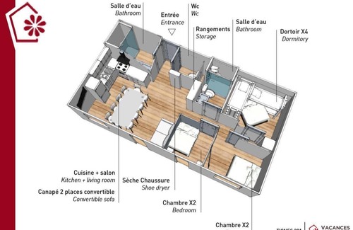 Val Claret Appartement | Le Borsat: Cosy Apartment with Slope Access