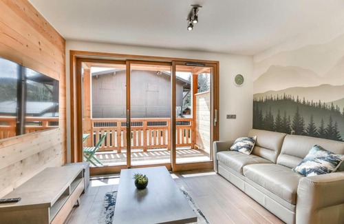 Les Gets Appartement | Le Génépi - Superbe T2 cabine 4-6 pers, neuf, à 50m des pistes, avec balcon, garage et WiFi - FR-1-685-67