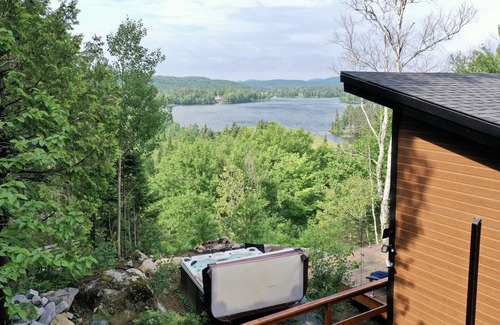 Lantier Cabine | Le Nid des Colibris - Vue imprenable Lac Ludger - 4 Saisons - Spa + Terrasse