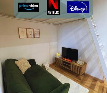 Montgeron Appartement | Le Perchoir - Studio cosy mezzanine, parking et WiFi - Paris Sud