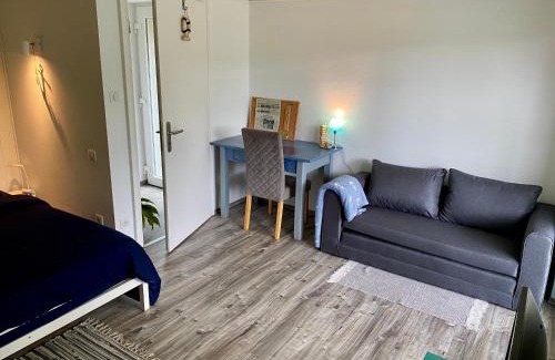 Ingwiller Appartement | Le Pi'style(chambre,cuisine,salle d’eau,terrasse)
