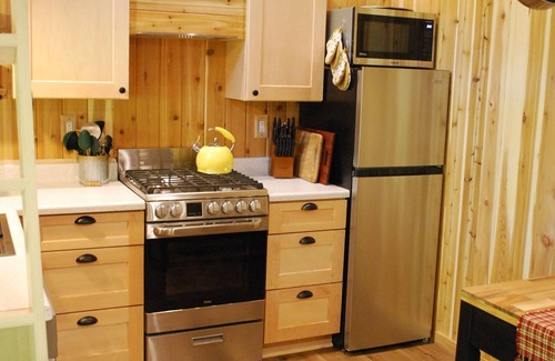 Paradise Estates Cabine | Li'l Finch Mt. Rainier tiny cabin with covered Hot tub and steam sauna