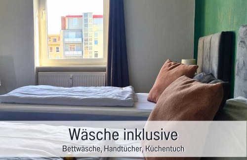 Brandenburg an der Havel Appartement | Lichtdurchflutete moderne Stadtwohnung, Küche, Waschtrockner, SmartTV