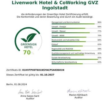 Piusviertel Hôtel | Livenwork Hotel & CoWorking GVZ Ingolstadt