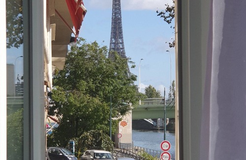 Quartier de Javel Appartement | Loft avec vue sur la Tour Eiffel et sur la Seine