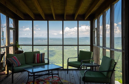 Lookout Mountain Maison | Lookout Mountain Brow Home. Grand pont coucher de soleil, bain à remous couvert, véranda.
