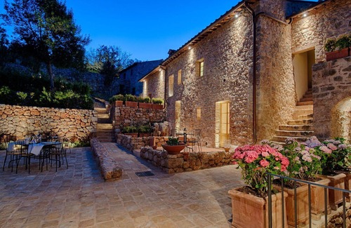 Monteriggioni Appartement | Appartement avec climatisation, piscine privée, WIFI, bain à remous, TV, patio, vue panoramique