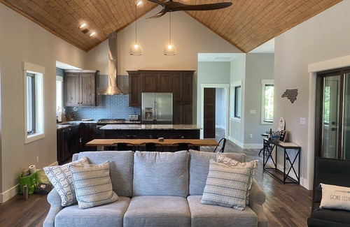 Nebo Maison | Lovely lakefront home with dock. Summertime stunner. Winter wonderland nearby.