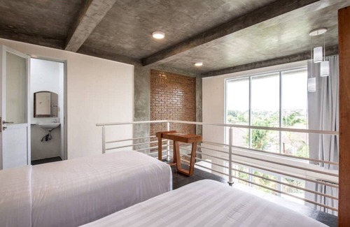 Pererenan Hôtel | Bel espace loft avec chambre pour quatre personnes Unité # 2
