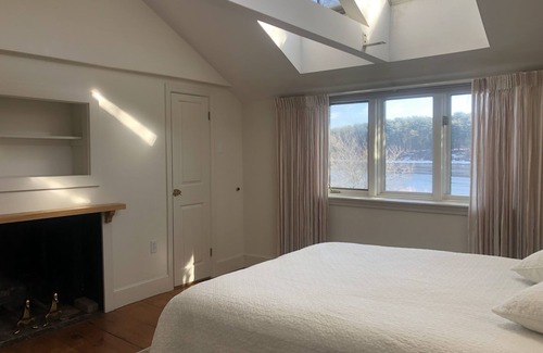 Amesbury Maison | lovely riverfront home with private dock/boathouse on the banks of the merrimack