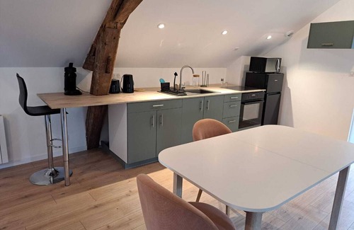 Ancenis Appartement | Studio du bas vue jardin