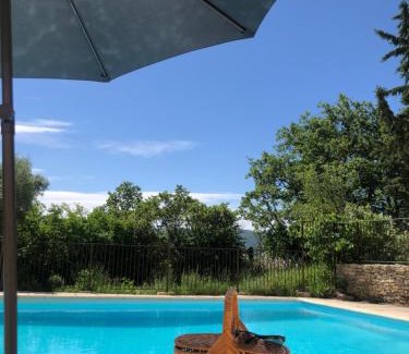 Viens Appartement | Luberon Provence Swimming pool Terrace View for 2