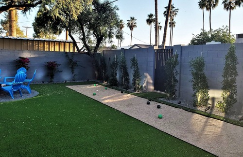 South Scottsdale Maison | LUX Old Town Scottsdale, private pool hot tub bocce, Open play pickleball nearby