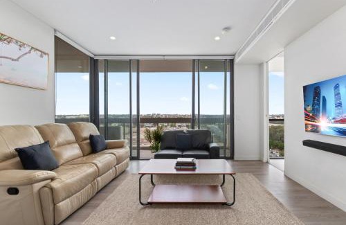 Lidcombe Appartement | Luxe 2-Bed: Modern Interiors Balcony & BBQ Area