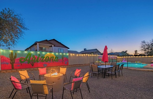 Mesa Maison | Luxe Oasis! Heated Pool, Spa, Theater, Game room, Sauna & Gym!