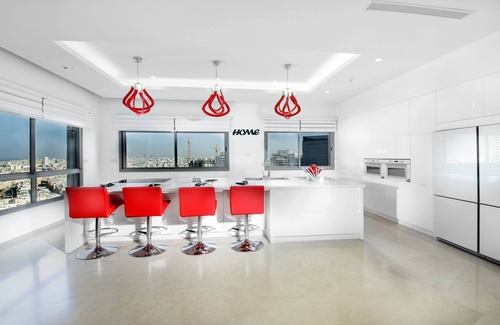 Bat Yam Appartement | penthouse sur la plage 5 chambres Piscine privée
