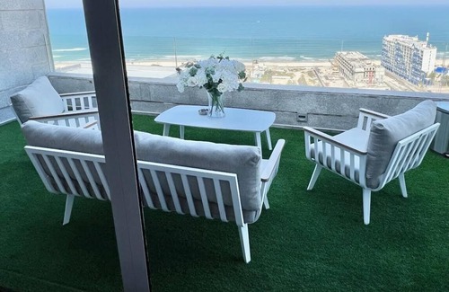 Bat Yam Appartement | penthouse sur la plage 5 chambres Piscine privée