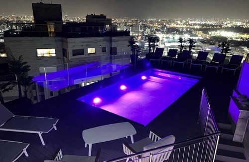Bat Yam Appartement | penthouse sur la plage 5 chambres Piscine privée