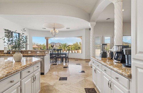 Pinnacle Peak Maison | 6BR Scottsdale Mansion on 2 Acres ~ Home Office, Hot Tub, Pickleball, Steam Room