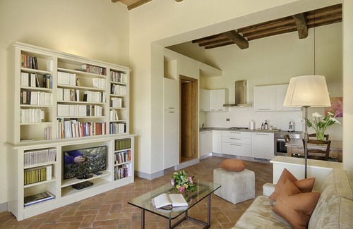 Panzano in Chianti Appartement | Chianti de luxe pour deux couples avec intimité, vue, piscine et cave
