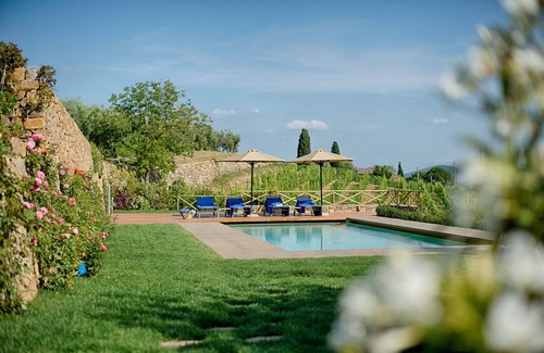 Panzano in Chianti Appartement | Chianti de luxe avec charme, vue, piscine et patio privé