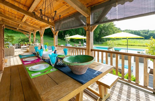 Salles Maison | Luxury Country Stone Property - stunning views, private heated pool & belltent!