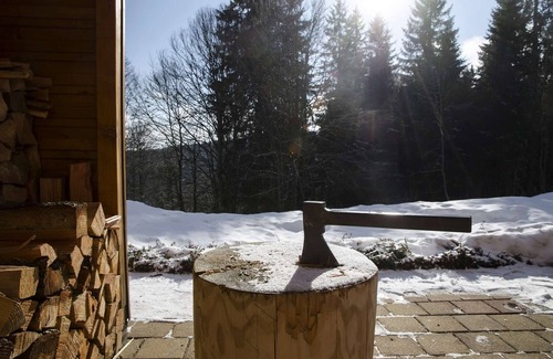 Feldberg Villa | Maison de vacances de luxe cabane en rondins n ° 2 avec sauna, chauffage au sol au rez-de-chaussée, cheminée