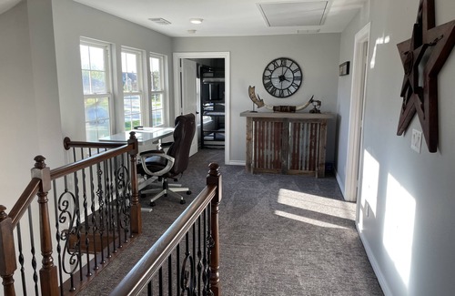 Little Elm Villa | Luxury lake house with pool king bed