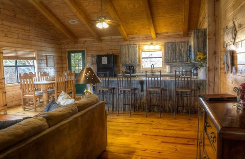 Rio Frio Cabine | LUXURY LOG CABIN #1 FRIO RIVER WATER FRONT 10% DISCOUNT FOR A MAY RESERVATION