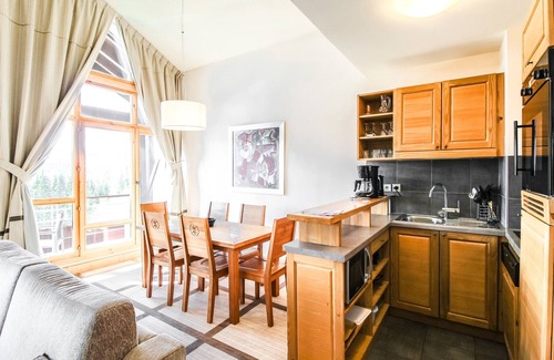 Flaine Appartement | T3 penthouse de luxe orienté sud avec cheminée