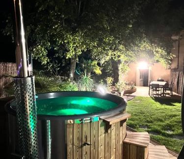 Ceyzerieu Maison | Maison bohème avec bain nordique