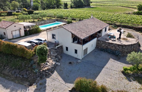Rosieres Maison | Maison Cosy au calme piscine privée, Sud Ardèche, Vue exceptionnelle
