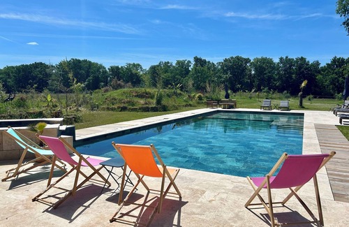Arthez-d'Armagnac Maison | 18 Hectares , Grande Piscine , Aucuns vis à vis et la Fibre !