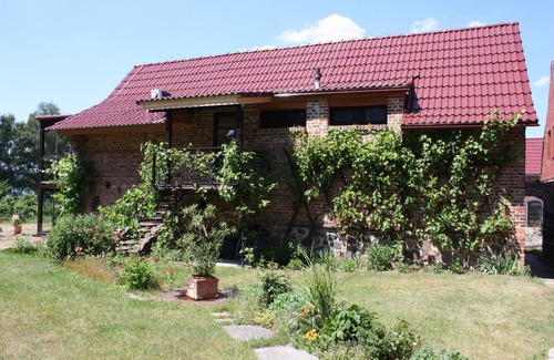 Bad Saarow Appartement | Maisonnette avec jardin d'hiver et vue sur le lac et la cour - Ferienhof Löschebrand