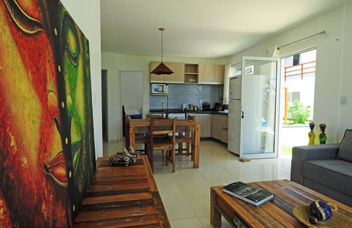 Pilar Appartement | Manga Verde Beach 02: Vue sur le jardin et la plage H