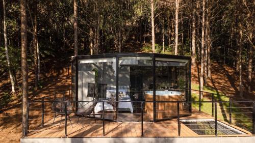 Pomerode Chalet De Ski | Maravilhosa Cabana de Vidro de Luxo na Natureza