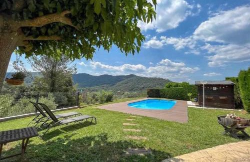 Sant Marti de Llemena Girona Maison | Masia with pool and beautiful views near Girona