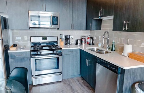 Near South Side Appartement | McCormick Place 2b/2b family unit with optional parking for up to 8 guests