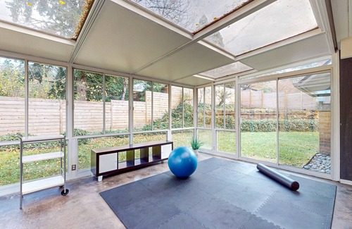 Garden Home-Whitford Maison | MCM home with atrium & yoga area near Nike HQ, Intel & Washington Square Mall